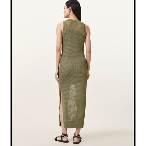 All Saints Miro Open Stitch Maxi 2-1 Dress - Picture 3 of 15